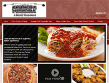 Tablet Screenshot of francospizzaandrestaurant.com